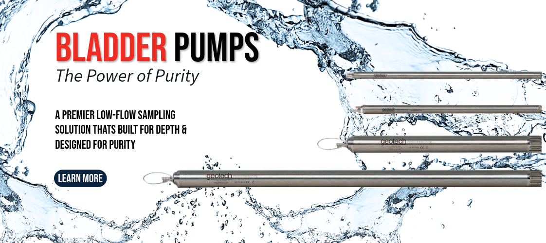 bladder pumps laid over a water backdrop